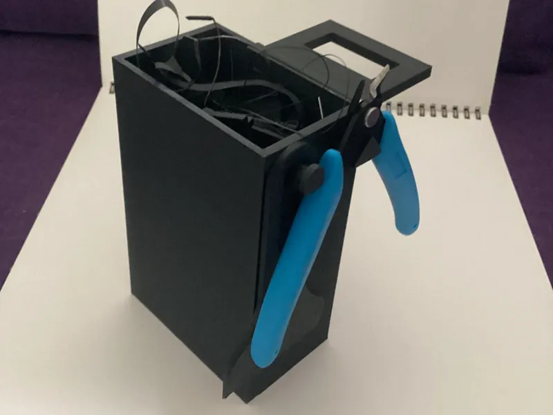 3D-printer trash can for filament