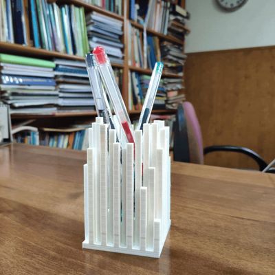 Square pencil and pen cup