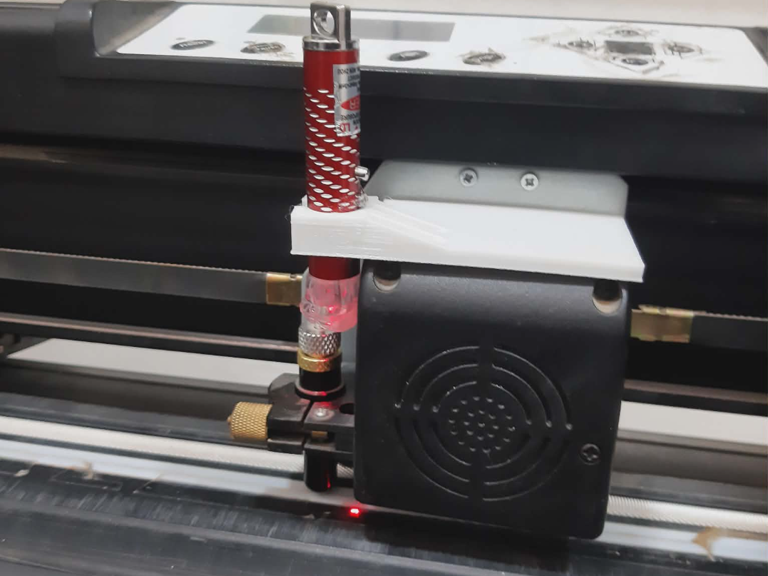 Laser holder for a standard Jinka 720 plotter