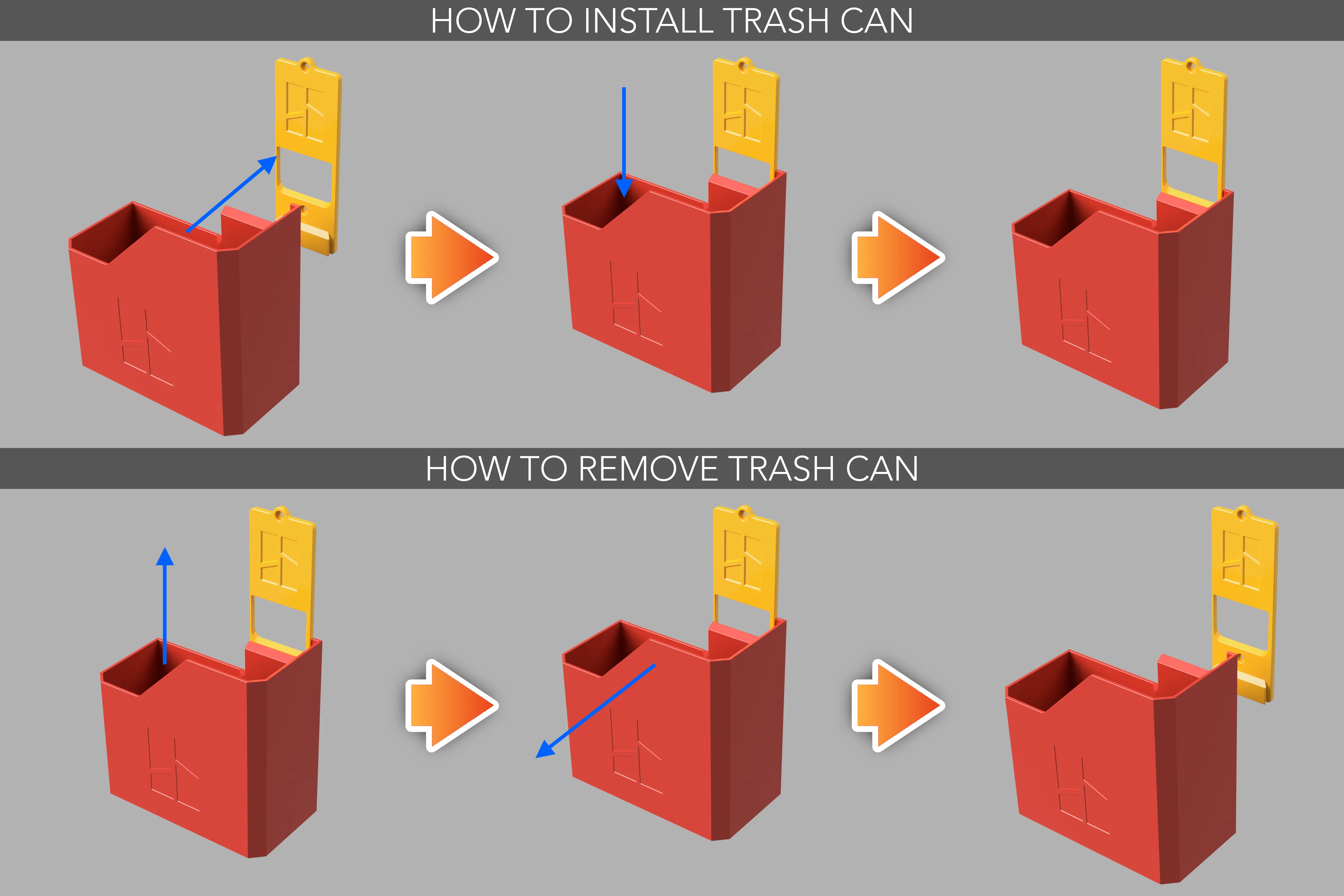 P2S/X2D - Sliding Poop Trash Can - Free 3D Print Model - MakerWorld