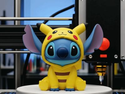 PIKACHU X STICH  DISNEY AND NINTENDO FAN ART