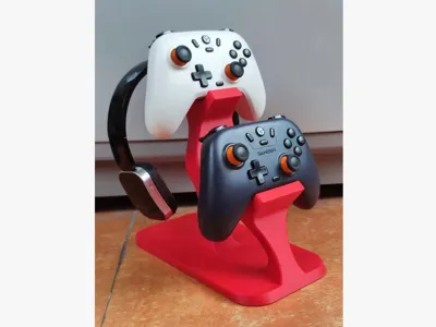 Universal Game Controller Stand 2 Controllers + 1 Headset