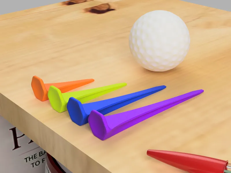 Easy print Golf tees - 42mm, 54mm, 70mm & 83mm