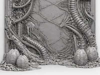 Xenomorph-style scenery