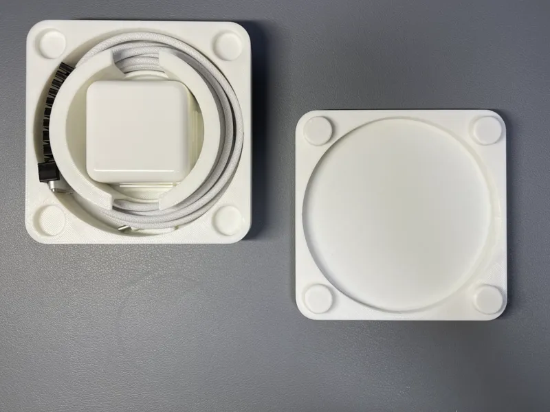 MacBookAir充电器与充电线magsafe收纳盒（适配35瓦双USB-C端口电源）
