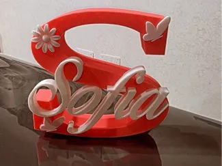 Lettera con nome incastonato Sofia