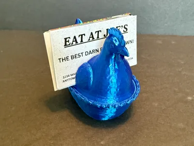 Hen On Nest Business Card Holder
