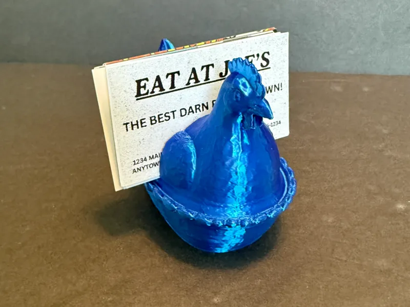 Hen On Nest Business Card Holder
