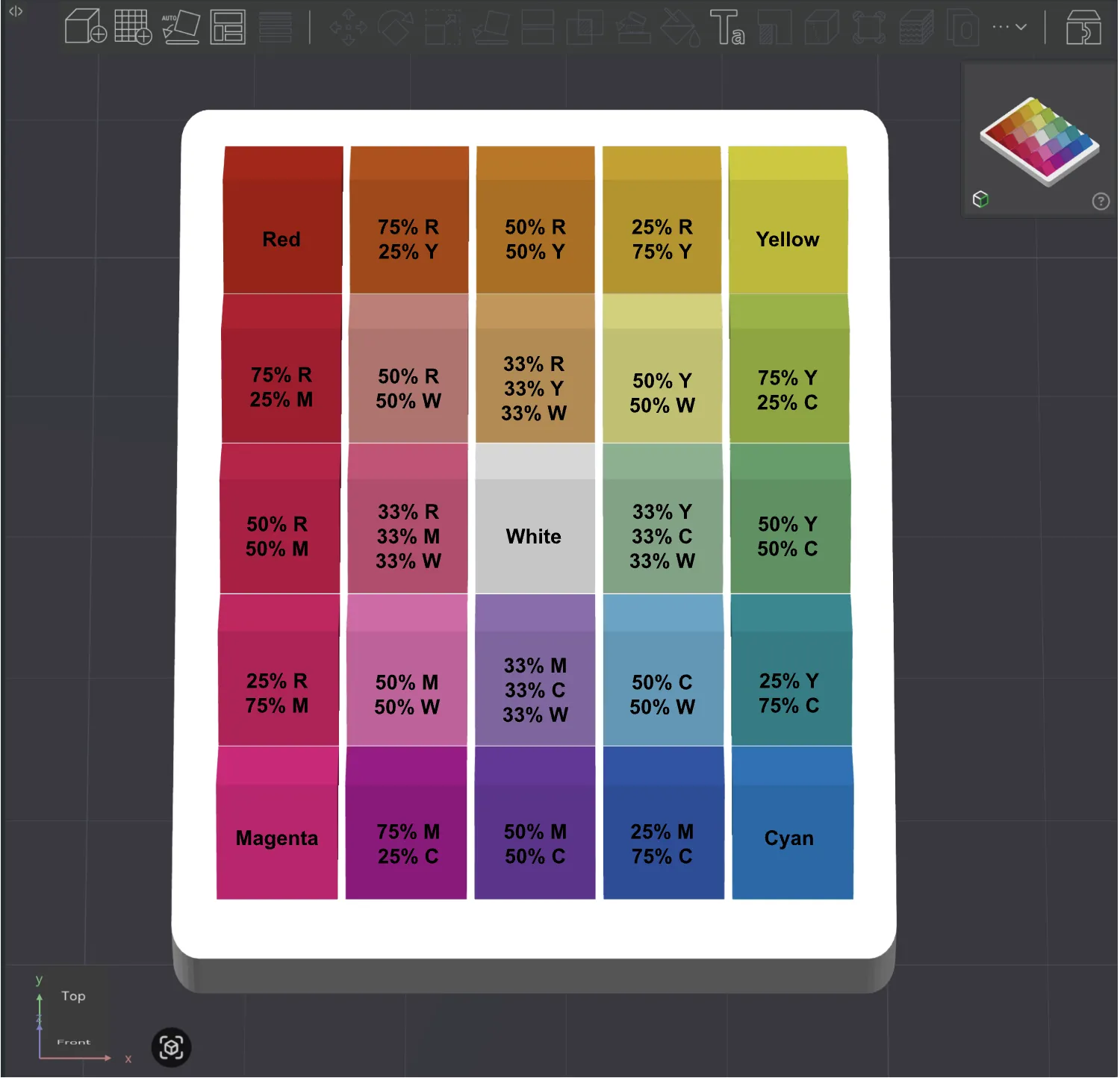 Color Cube Test Color or Colour Mixing Test cubes - Free 3D Print Model - MakerWorld