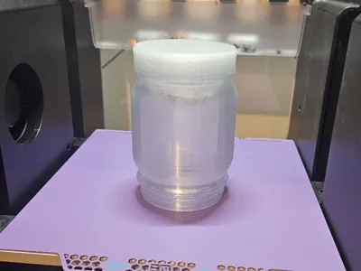 Mason Jar with threads on both ends