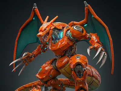 Mecha Charizard & Base