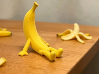Who can relate! This 'lying flat' banana man perfectly embodies the daily life of workers!