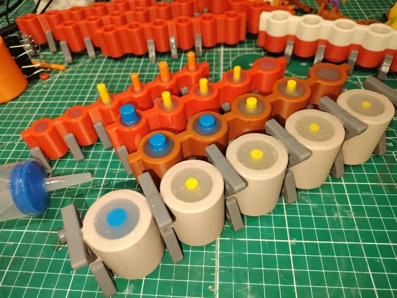 Stacks of molds for silicone stoppers