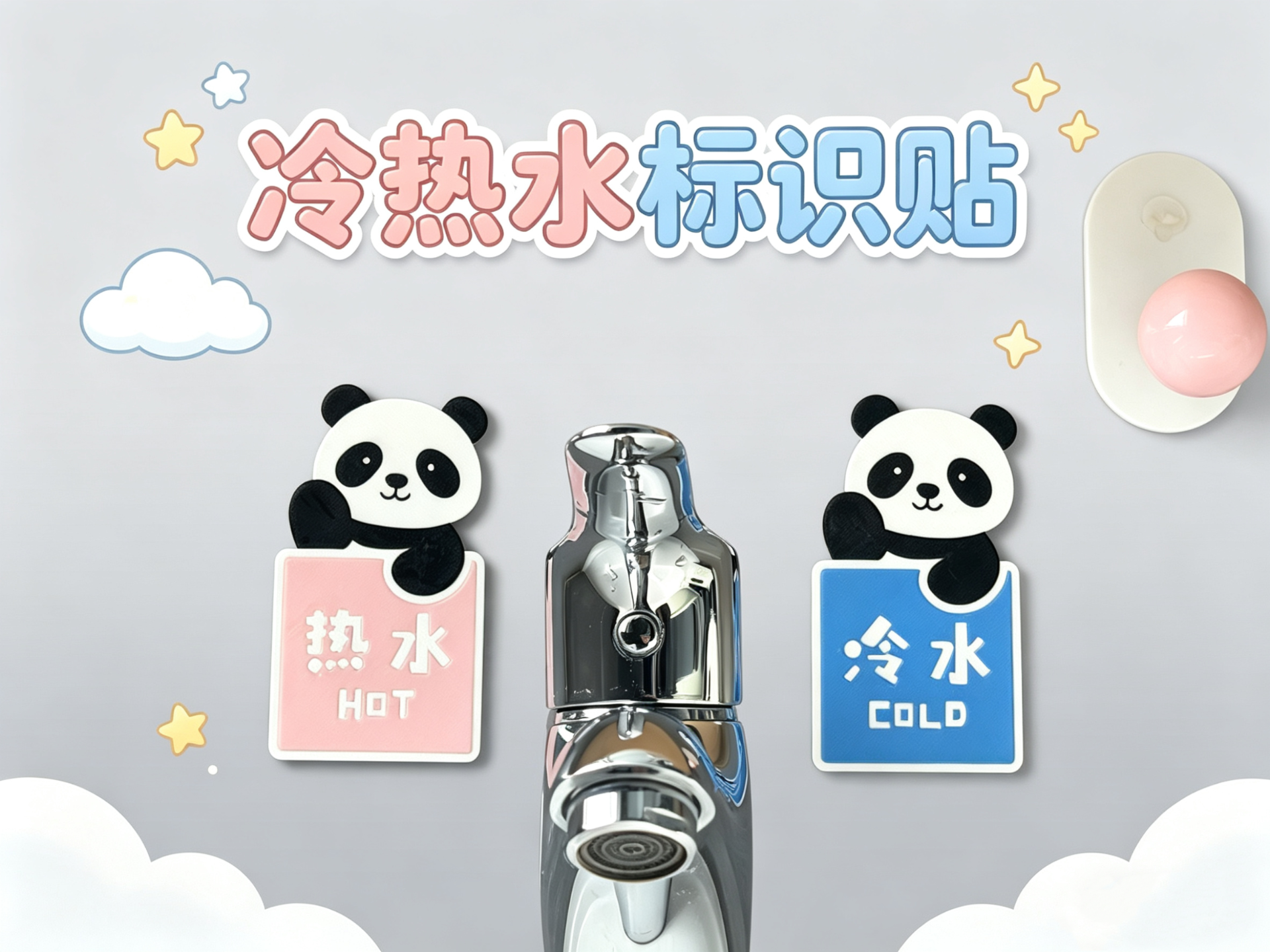 冷热水标识牌