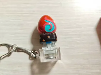 Fiery Red Tail Variant Egg Keycap