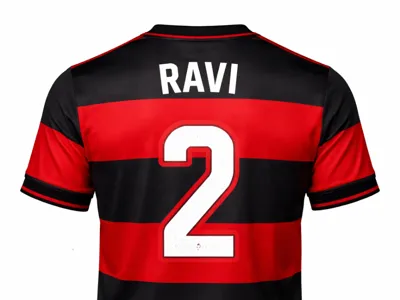 Flamengo jersey with Ravi written on it