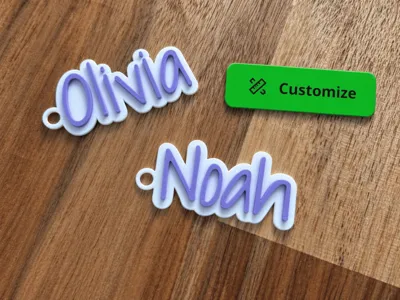 Custom Name Keychain / Nameplate Generator