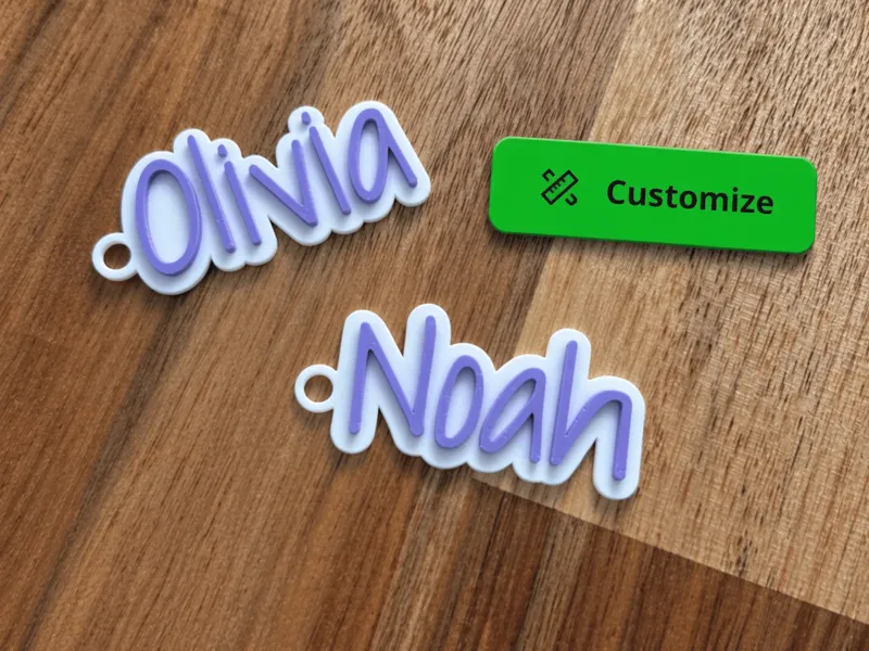 Custom Name Keychain / Nameplate Generator