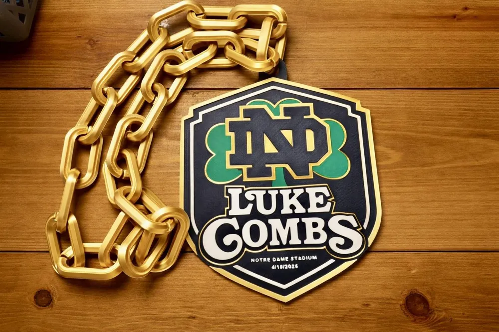 Luke Combs X Notre Dame Stadium Tour Hype Chain - Free 3D Print Model ...