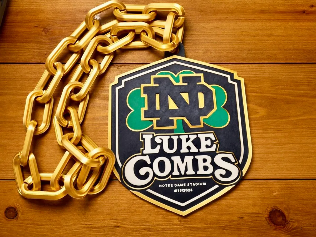 Luke Combs X Notre Dame Stadium Tour Hype Chain - Free 3D Print Model ...