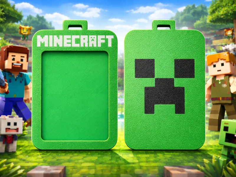 Minecraft ID Card Holder – School Badge (55x86 mm)