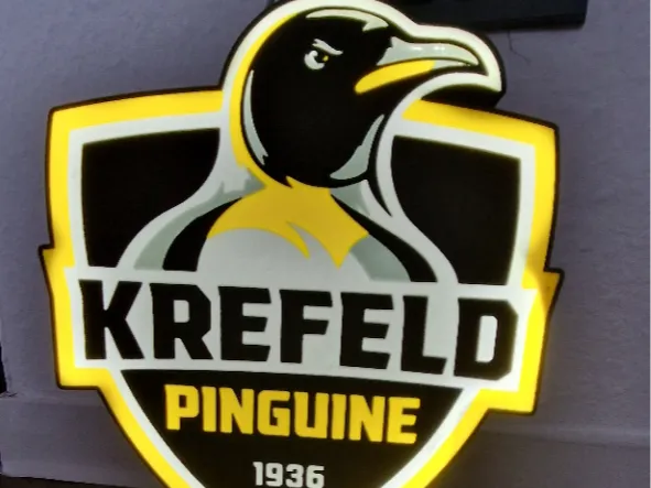 Krefeld Pinguine große Lightbox mit Ständer