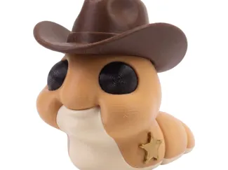 FlexiSlugs Cowboy - Flexi Articulated Slug STL