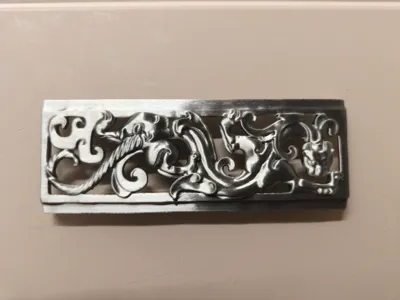 Chi-tiger Pattern Silver Ornament Plaque Replica