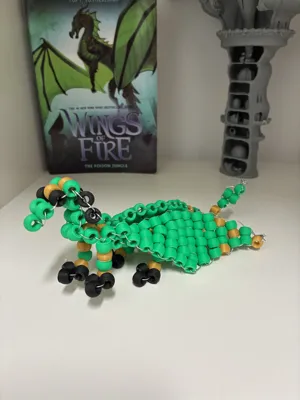Wings of Fire LeafWing-Kandi Bead Dragon - Free 3D Print Model - MakerWorld