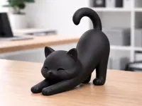 Chat qui s'étire, figurine moderne — photo 1