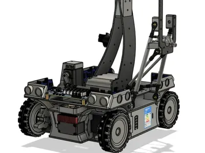 DDSM400 based four-wheel steering car