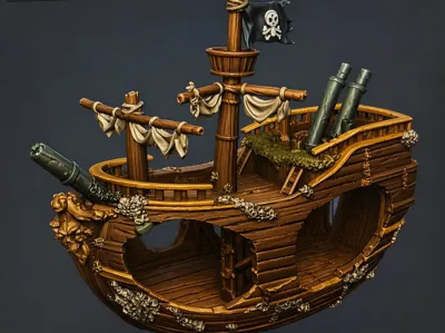 Pirate Ship Aquarium Decoration