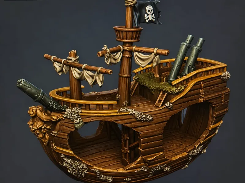 Piratenschiff Aquarium Deko
