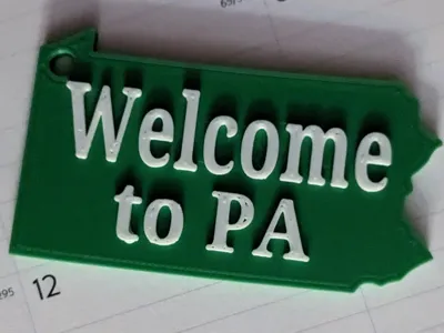 "Welcome to PA" Keychain