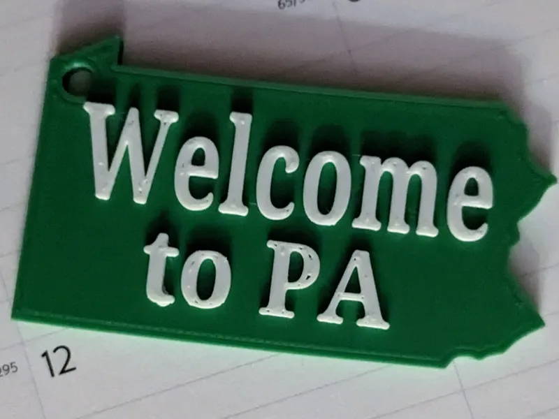 "Welcome to PA" Keychain