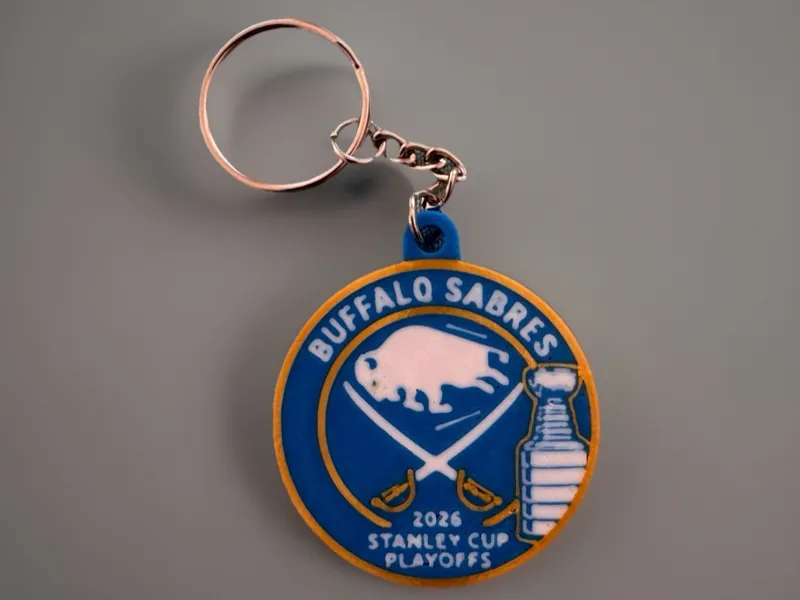 Buffalo Sabers Keychain Backpack Charm 26 Playoffs