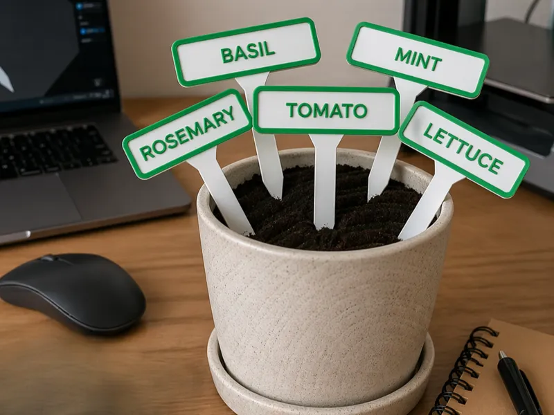Parametric Plant Label | Custom Text Garden Tags 