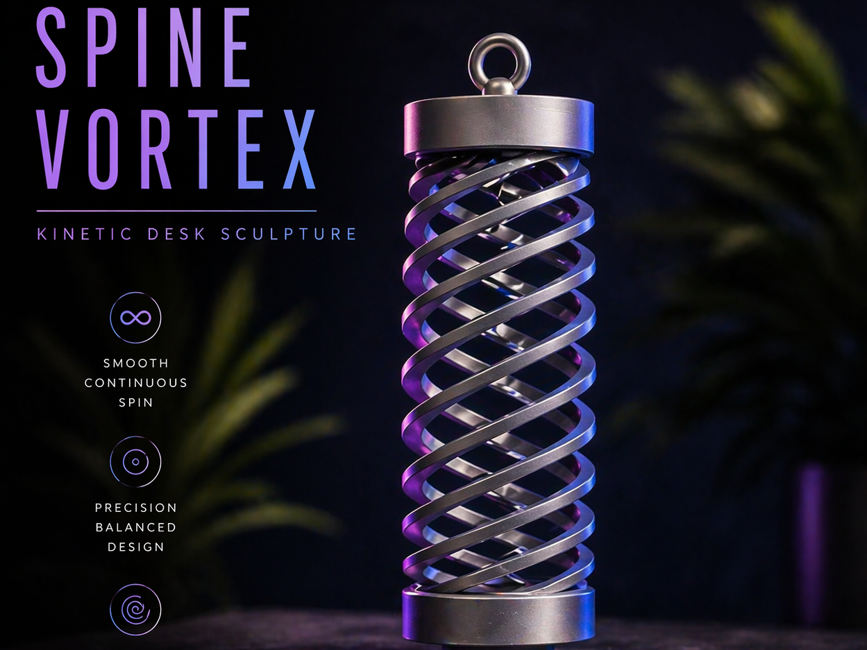 Aether Coil--Kinetic Desk Sculpture