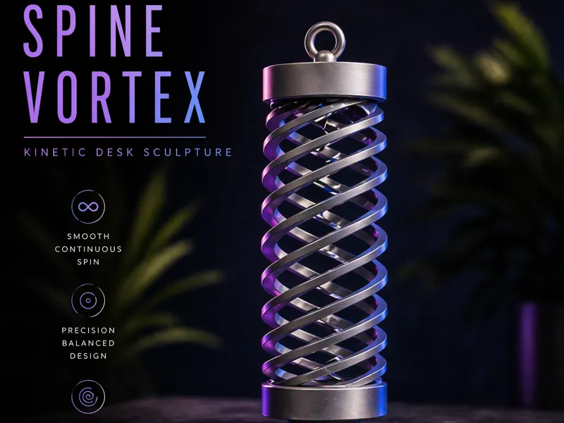 Aether Coil--Kinetic Desk Sculpture