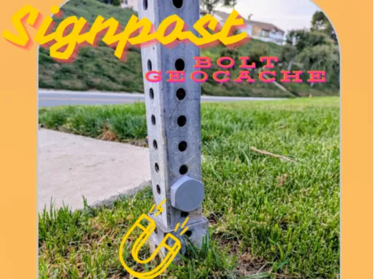 Signpost Bolt Geocache
