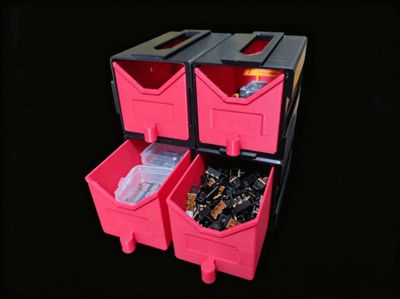Infinitely Stackable Sorted Storage Drawer with Label Slot for Screws/Small Parts/Seeds, Everything Can Be Sorted