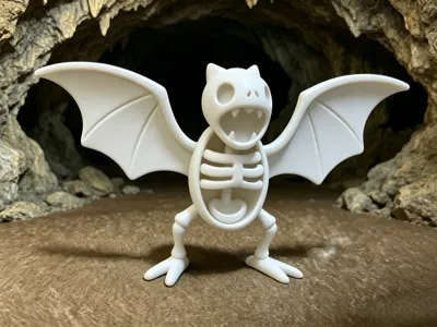 Zubat Pokemon skeleton stylized fierce scary