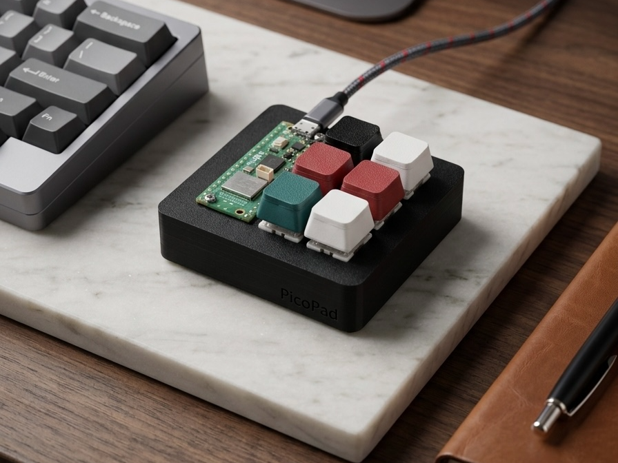 6-Key RGB Macropad — Raspberry Pi Pico 2 W