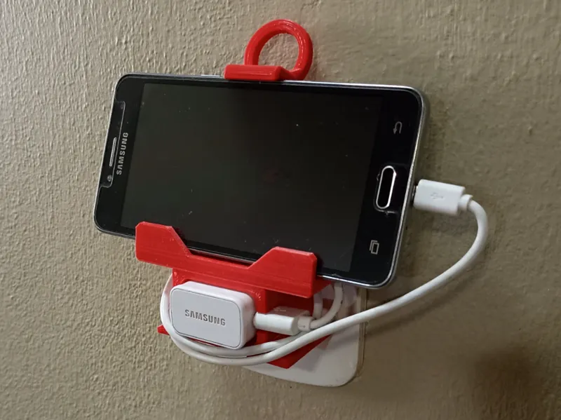 Soporte celular con cargador transportable
