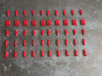 Many 1:200 scale people