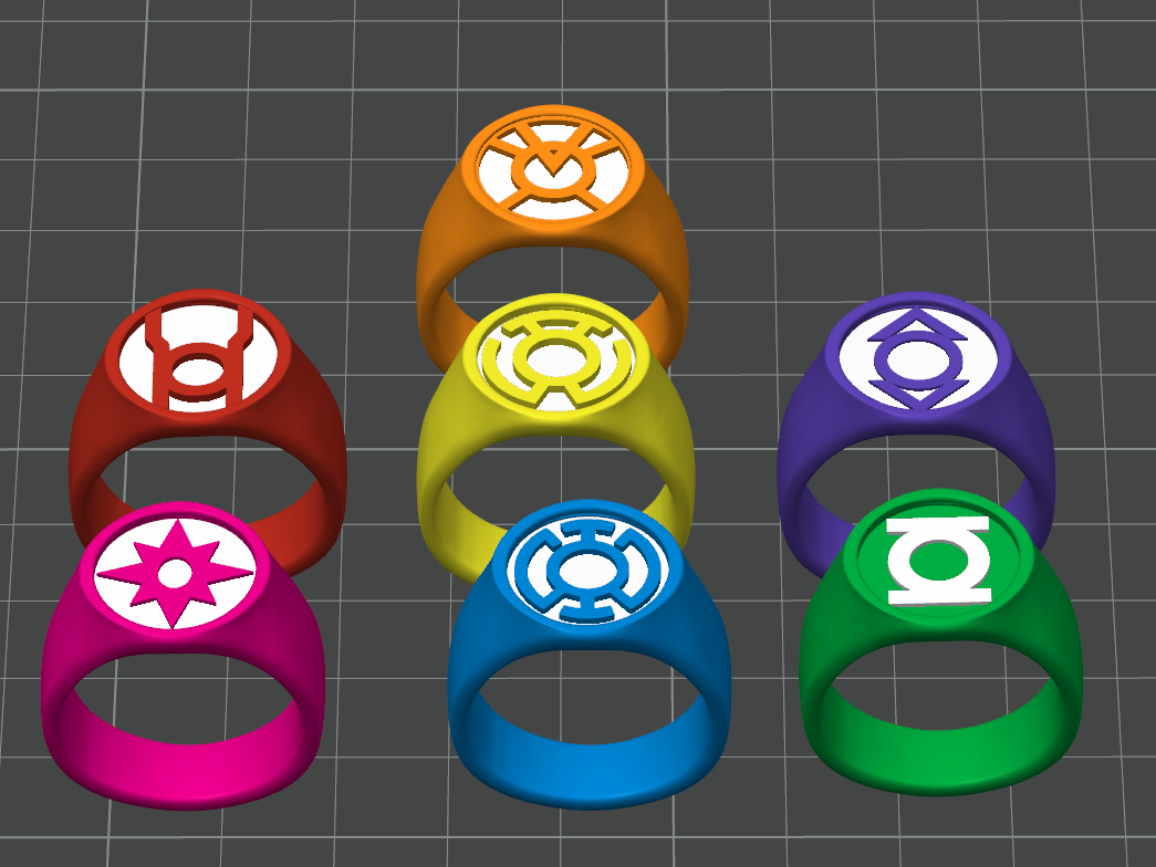 Simple Lantern Corps rings
