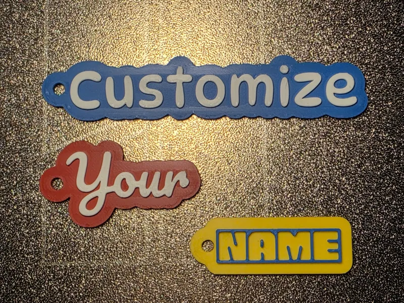 Customize your Name Keychain