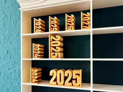 Miniature Year Dividers for Bookshelves