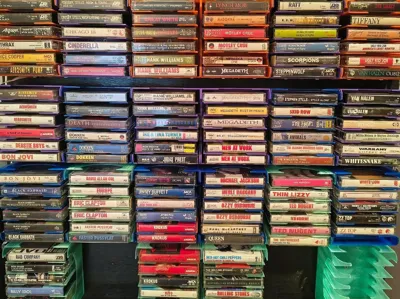 6 Row Stacking Cassette Tape Holder Horizontal 