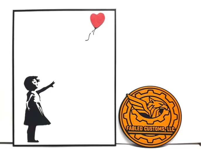 Banksy wall art - Girl with a baloon - 3d Painting